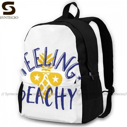 Pineapple Backpacks Cycling Male Large Backpack Beautiful Polyester Bags