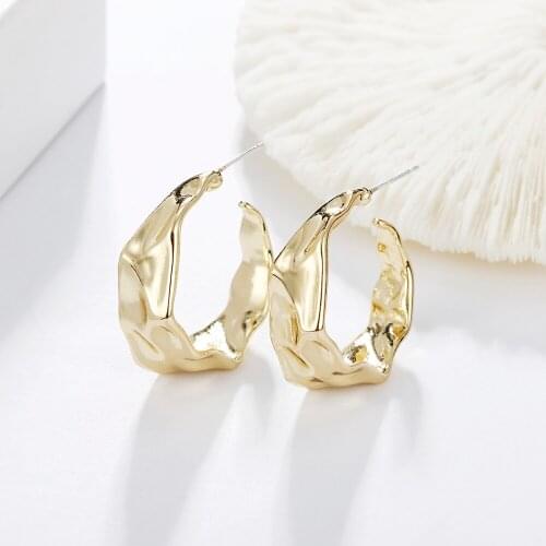 Golden Earrings Geometric Metal Gold Earrings Ladies Ladies Retro Pendant Earrings 2021 Trendy Fashion Jewelry