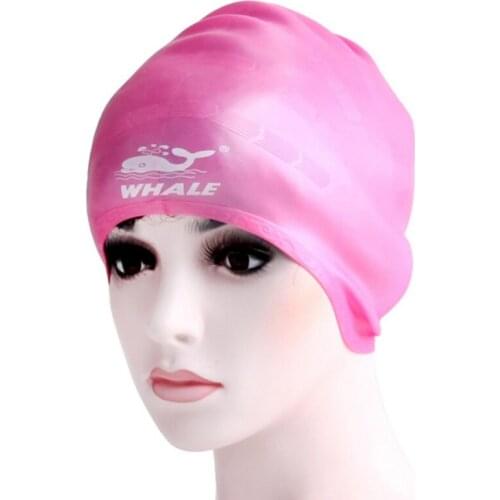 Silicone Swimming Cap Ear Protection Men Women Long Hair Waterproof Diving Solid Color Spring Swimming Cap