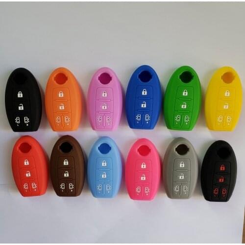 Remote Funda Silicone Key Cap Protect Case For Nissan Note Tiida Almera Qashqai Juke X-trail Altima Serena C26 Key 4 Button FOB