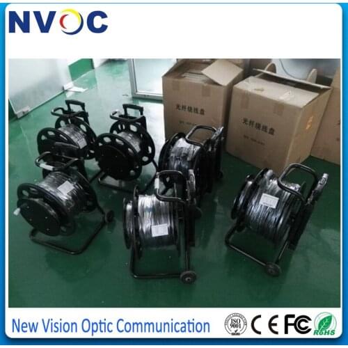 SM,2C,G657A1,LSZH Jacket,Armored Black Cable Jumper,3.0mm,FC/UPC-FC/UPC Patch Cord,with Reel,250M(50cm from plug to connector)