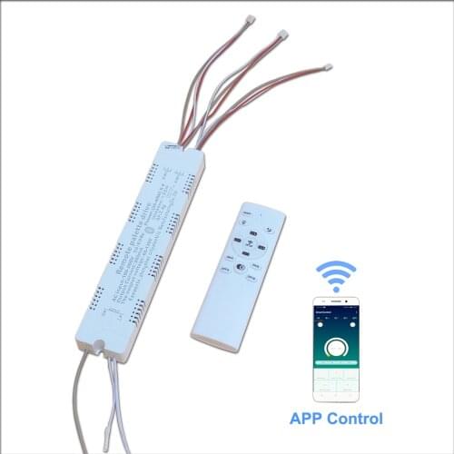 3 sets output cables LED driver for dual colors ceiling lamp 2.4GHz remote and APP bluetooth control intelligent transformer