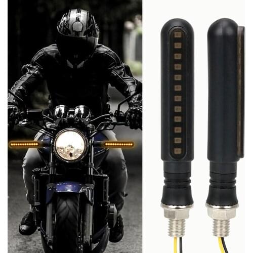 LEEPEE Motorcycle Turn Signal Indicators Moto Modified Brake Light LED Daytime Running Lights 1pc Motorbike Signal Lamp