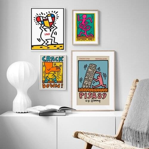 Retro Print Vintage Exhibition Wall Art Italy Travel Canvas Painting Graffiti Posters And Prints Street Art For Living Room
