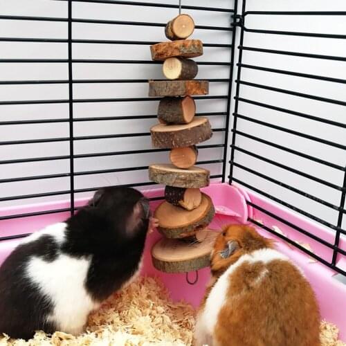 Pet Chew Toy Apple Wooden Material Tooth Grinding Toys For Hamster Chinchilla Small Animals Teeth Chewing Toys Cage Accessories