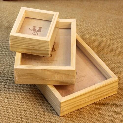 1Pcs Wooden Vintage Photo Frame Home Decor DIY Art Mini Pictures Frames Picture Holder DIY Display Stand Wedding Decoration 2021