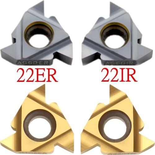 10PCS 22ER 22IR 22NR 3.5/4.0/4.5/5.0/5.5/6.0 ISO ,Indexable Tungsten Carbide Threading Lathe Inserts for Threaded Lathe Holder