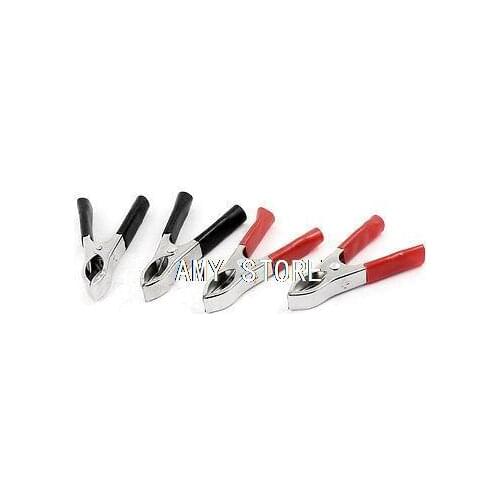 10 Pcs 50A Soft Plastic Boots Metal Car Battery Clip Alligator Clamps