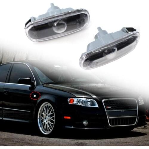 2Pcs Side Light Shell Car Blinker Light Housing 8E0949127 AU2570102 for Audi A4 TT A6 S4 1999 2000 2001