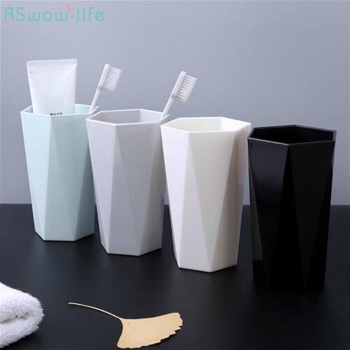 2 Pcs Household Wash Cup Couple Toothbrush Cup Plastic Creative Simple Mouth Cup Plastic Water Cup For Bathroom Supplies