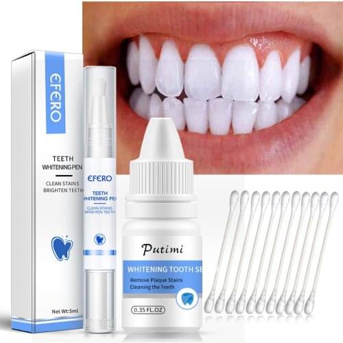 2Pcs/Set Teeth Whitening Pen Remove Plaque Stains Cleansing Dental Bleaching Teeth Whitener Serum Toothpaste Oral Hygiene Care
