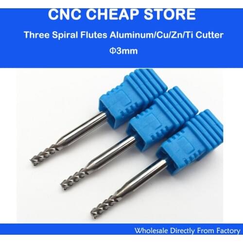 5pcs Three 3 Flute 3f Aluminum Cutters End Mill Tool Cutting Bit CNC Router Engraving HRC55 Tungsten Solid Carbide 4*3*8*50mm