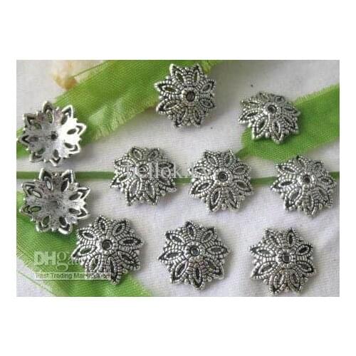 720pcs Tibetan Silver Color flower bead caps 14mm A1888
