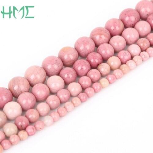 Wholesale 4/6/8/10mm Natural Rhodochrosite Stone Beads Loose Spacer Natural Stone Bead For Jewelry Making DIY Bracelet Necklace