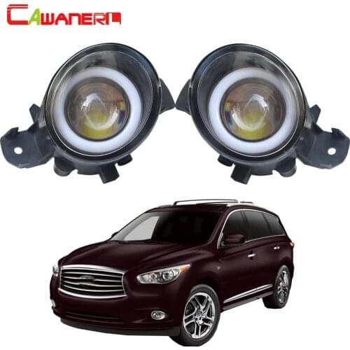 Cawanerl For Infiniti QX60 2014 2015 Car Accessories LED Fog Light Angel Eye Daytime Running Lamp DRL 3000LM 12V 2 Pieces