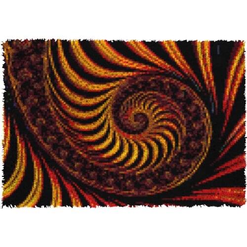 DIY Carpet Rug Spin 3D Latch Hook Rug Crocheting Tapestry 100% Acrylic Yarn Cushion Set for Embroidery Floor Mat