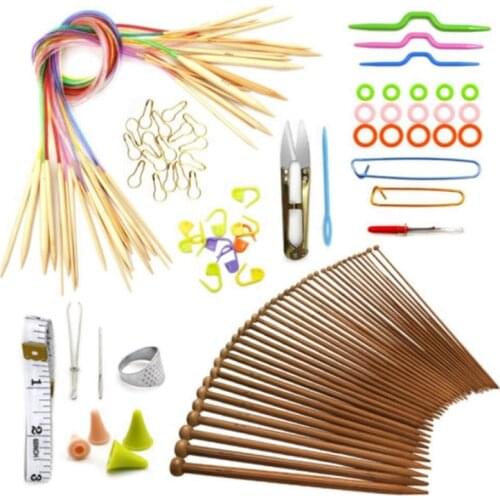 Bamboo Long Stick Needle Sweater Needle Bamboo Stick Needle DIY Hand Knitting Tool Set A perfect gift for your family or friend