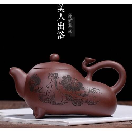 Purple Sand Bottle Mine Purple Mud Bionic Bottle Beauty Bath Jiangshan Beauty Bottle Gaogong Zhu Hongjun Handmade Tea