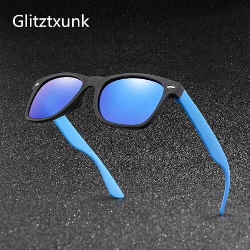 Glitztxunk Brand Unisex Retro Polarized Sunglasses Men Women Vintage Eyewear Accessories Black Grey Sun Glasses For Male/Female