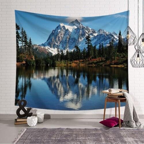 Tapestry mountain Landscape tapestry Wall Hanging Beach Towel Tapestries fabric Blanket Decor Large Wall Carpet tapestry 150x130