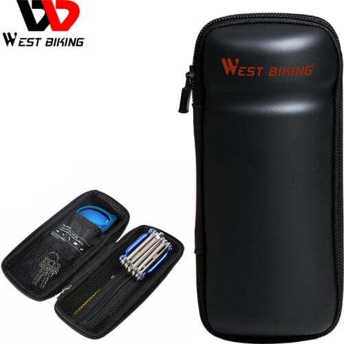 WEST BIKING Bike Repair Tool Case Repair Tool Bag Repair Tool Kit Portable Riding Cycling Storage Bottle Box Bicycle Accessories