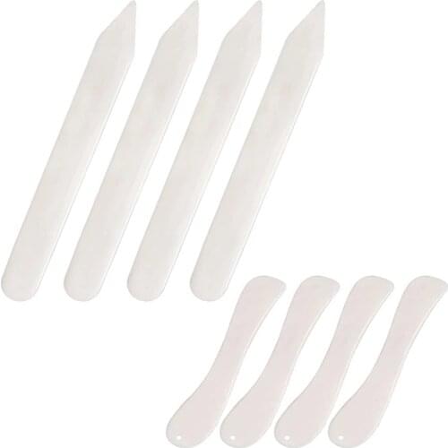 KAOBUY 8 PCS Bone Folder Tool,Paper Creaser Set Scoring Tool For DIY Handmade Leather Burnishing Bookbinding Books Cards