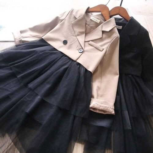 Girls sets 2021 fall new teenage girl 2piece suits v jackets and dress kids clothing sets wholesale