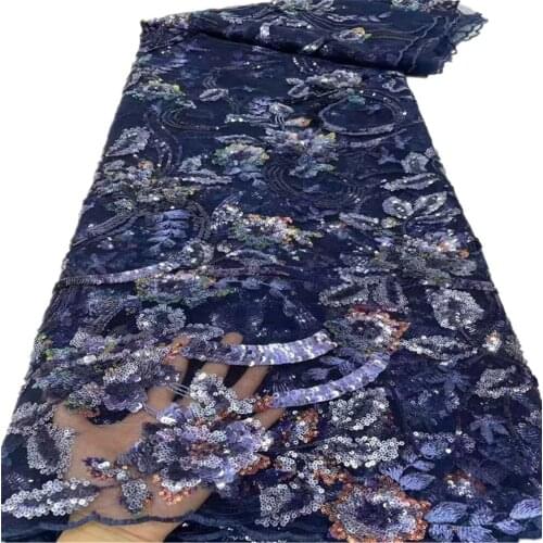 SJ Lace African Tulle Lace Fabric With Sequins 2021 Latest Lace Fabric High Quality Mesh Cord Lace For Wedding Dress cd6-2