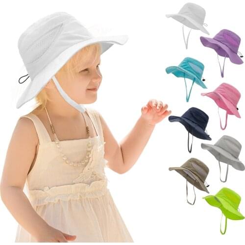 Summer Sun Hat Male And Female Baby Sunscreen And Breathable Beach Sun Hat Kids Protection Fisherman Hats For Travel Outdoor