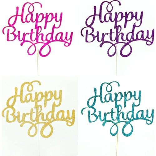 Best Selling Cake Dessert Happy Birthday English Card Party Decoration Creative Birthday Baking Accessories