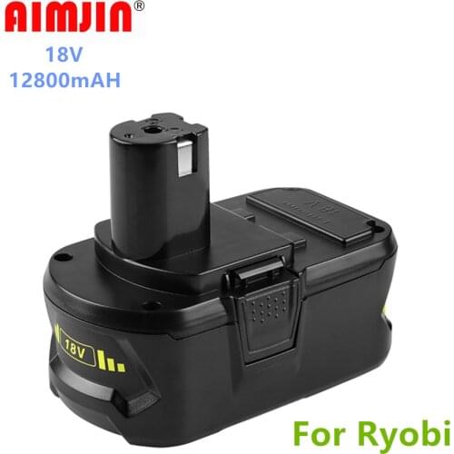 High Capacity 18V 12800mAh Li-Ion for Ryobi P108 RB18L40 Rechargeable Battery Pack Power Tool Battery Ryobi ONE