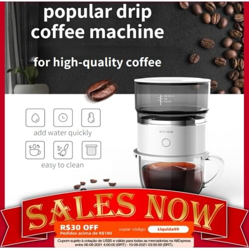 Mini Coffee Machine Coffee Brewer Grinder Automatic Home Office Portable Drip Manual Espresso Cafe Maker
