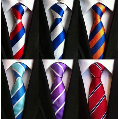 SKng Mens Necktie Tie Silk Men Ties Designers Brand Stripes Fashions Mens Jacquard Woven Ties For Men Casual Gravatas Corbatas