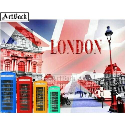 New 5d diy diamond painting "London" pattern 3D diamond embroidery full square / round drill Rhinestone mosaic home decoration