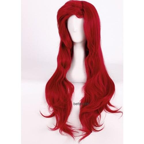 The Little Mermaid Princess Ariel Cosplay Wigs Long Wave Wavy Heat Resistant Synthetic Hair Wig + Wig Cap