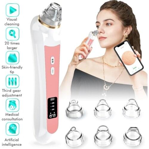 Rechargeable Visual Blackhead Remover Microscope Facial Pores Black Head Cleaner 53CA