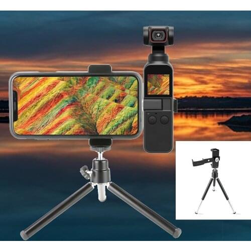 For Pocket 2 Aluminum Alloy Tripod Metal Phone Holder Stand Connector Mount Adapter Handheld Gimbal Camera Stabilizer Accessory