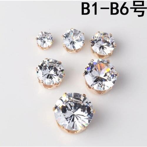 50pcs 6/8/9/10/12/14mm Gold/silver Color Alloy Material Zircon Charm Crystal pendant For DIY Wedding Handmade Jewelry Making