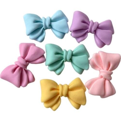 Dog Cat Puppy Cute Pet Grooming Resin matte bow tie Floral Solid Cotton Bow Flower Hairpins Butterfly Hair Clips Hair Barrette