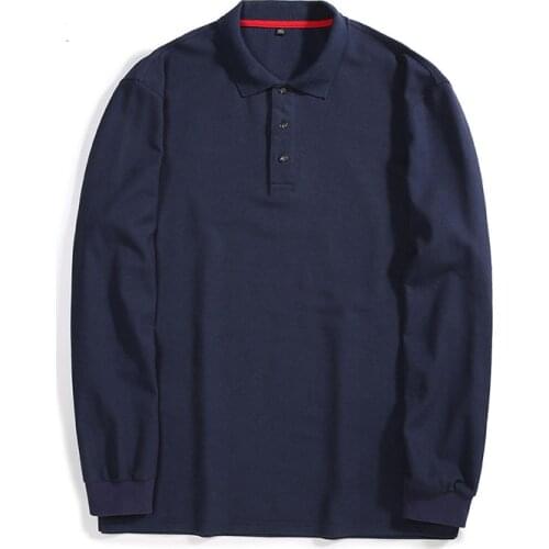 New Fashion Cotton Polo Shirt Men Leisure Stand Collar Long Sleeve Polo Shirts Men V-neck Polo Shirt Big Size 8XL Man Top Tees