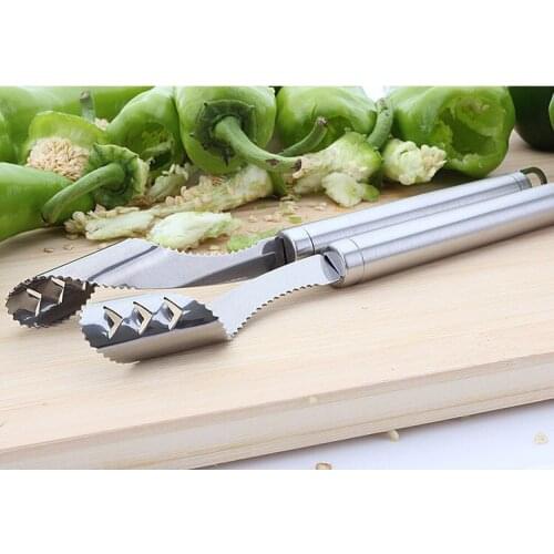 1PC Stainless Steel High quality Barbecue Stainless Chili Pepper Corer Corer Pepper Corer Kitchen Cooking Tools