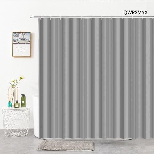 Gray Vertical Stripes Shower Curtains Modern Simplicity Bathroom Curtain Home Decor Cloth Bathtub Accessories Bathroom Products