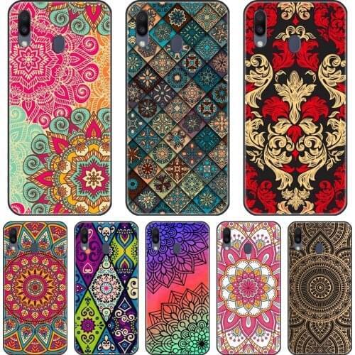Phone Case Silicone For Samsung Galaxy M40 M30 M20 M10 Mandala Flower Aesthetic Back Cover For Samsung Galaxy M40 M30 M20 M10