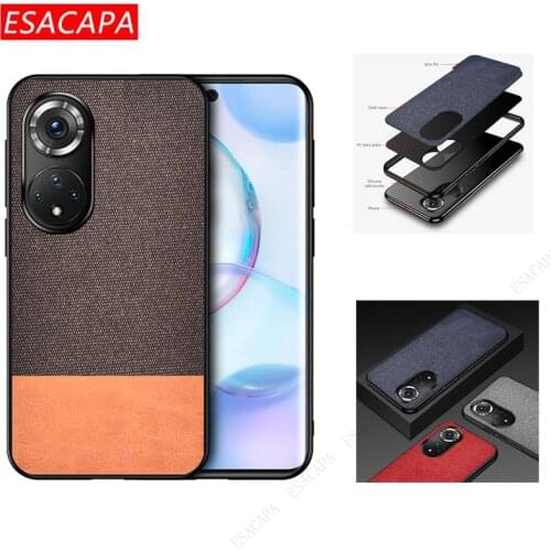 Cloth Fabric Splicing Phone Case For Huawei Honor 50 X20 Pro SE Soft Frame Shockproof Cover For Huawei Honor Magic 3 Pro Plus