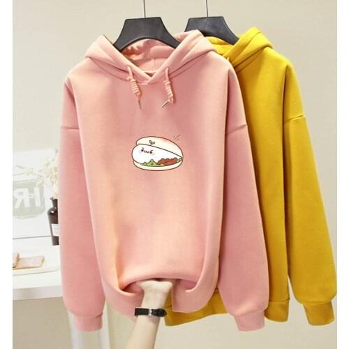 Oversized Cute Cartoon Sweatshirt Kawaii Hoodies for Women Clothes Warm Hoody Female Itself Winter Graphic Hoodies Full Sleeve