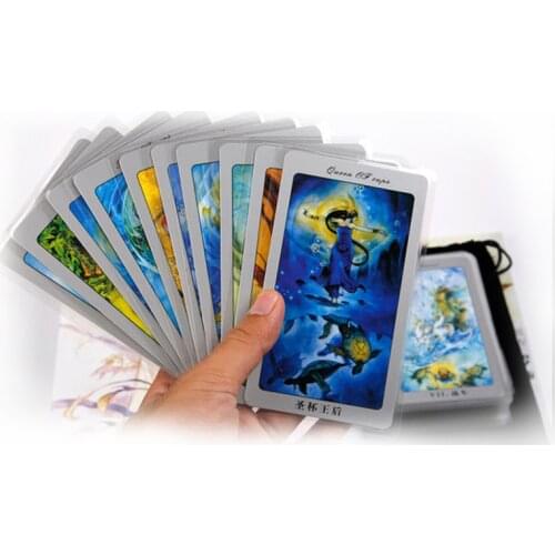 Waterproof Tarot Board Game 78 PCS Cards Chinese/English Edition for Astrologer with