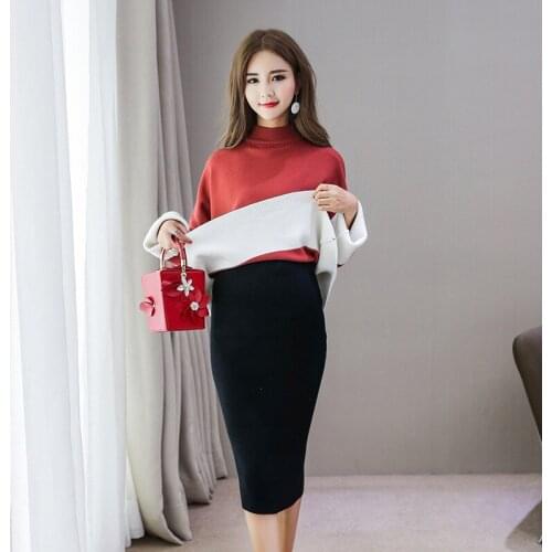 New Arrival Maternity Skirt Fashion High Quality Knitting Skirts for Pregnant Women Large Size A-line Pregnancy Skirts 2020