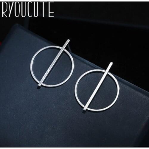 Silver Color Large Circle Round Earrings for Women Bijoux Fashion Female Gift joyas de plata Brincos