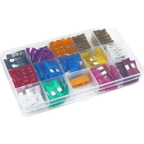 150Pcs 2/3/5/7.5/10/15/20/25/30/35/40A Fuse Car Blade Fuse Assortment Assorted Kit Mini Small Size Blade Set Automotive Fuse