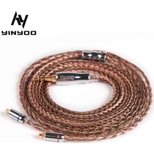 Yinyoo 16 Core High Purity Copper Cable 2.5/3.5/4.4MM with MMCX/2PIN/QDC/TFZ for KZ ZSX ASX ZAX DQ6 CCA CS16 CKX BLON BL-01 BL01